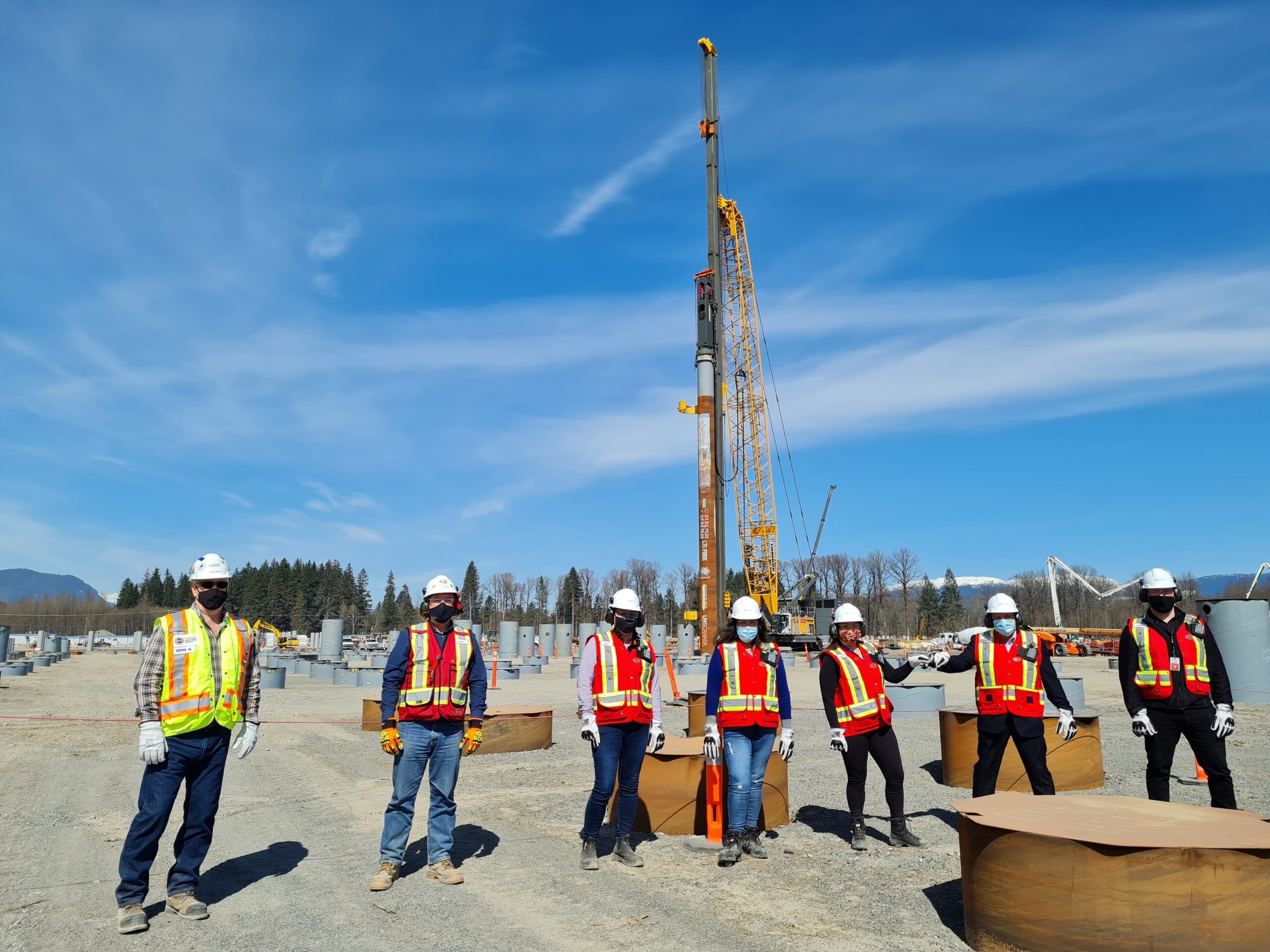 Construction milestone: completion of phase 1 plant piling program