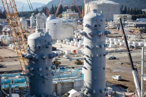 LNG Canada site construction activities in Kitimat