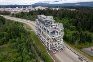 Module delivery at LNG Canada site
